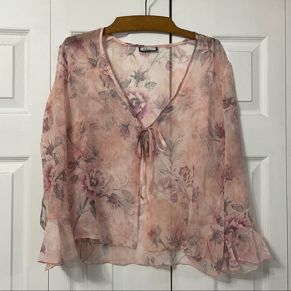 Vintage tie-front blouse